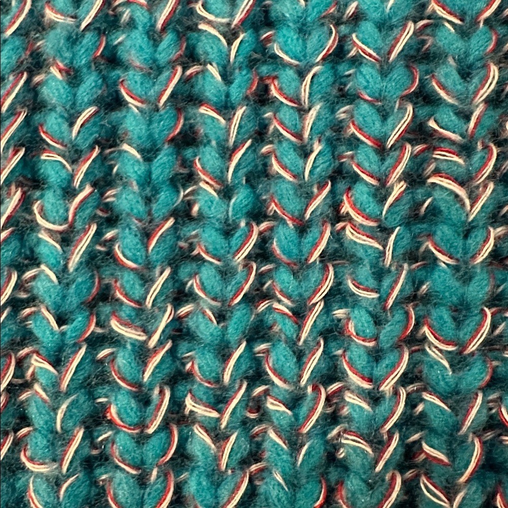 French Connection Teal Cowl Knit TurtleNeck Sweater 8 - Picture 8 of 8